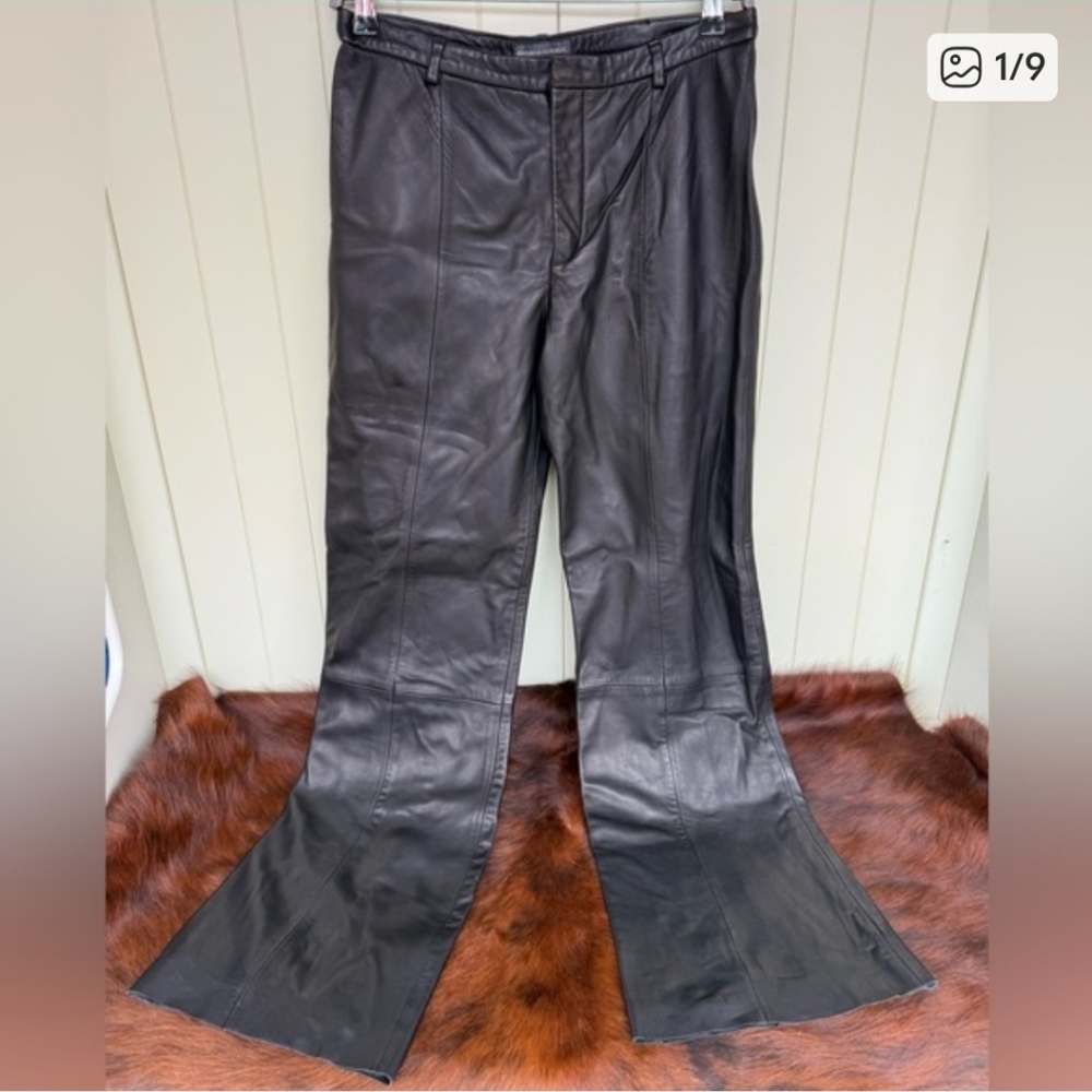 NWT Vintage Y2K Banana Republic Mid-Rise Flare/Bootcut Ultra Soft Leather Pants